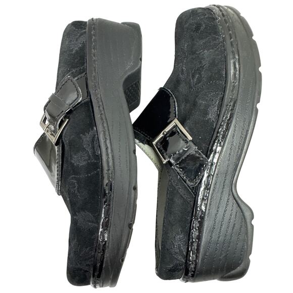 KLOGS Austin Black Suede Tapestry Clog, Women's Size 7 - Picture 7 of 8